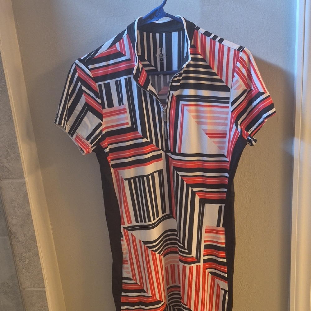 Geometric Golf Dress Tail White Label